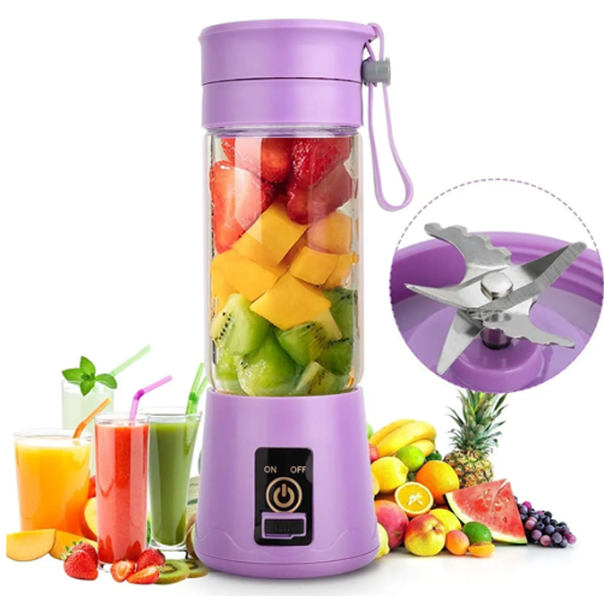 Mini USB rechargeable portable electronic fruit juicer